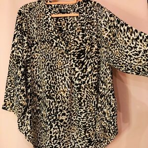 Animal Leopard Print Top 0X